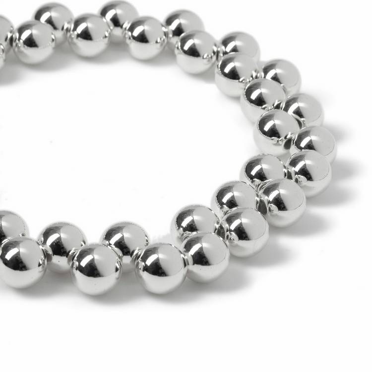 Freedom silver-tone chunky ball necklace 45cm, UK version