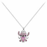 Disney Angel pendant necklace with pink cubic zirconia, imported from the UK