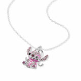 Disney Angel pendant necklace with pink cubic zirconia, imported from the UK