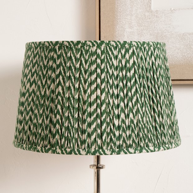 Pacific green mushroom pleat lampshade 30cm - British product