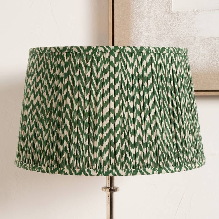Pacific green mushroom pleat lampshade 30cm - British product