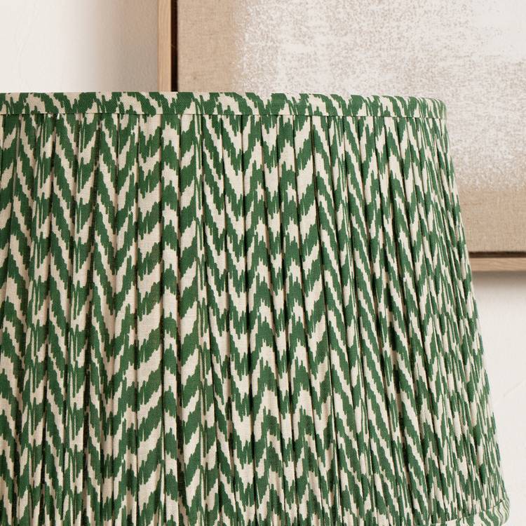 Pacific green mushroom pleat lampshade 30cm - British product