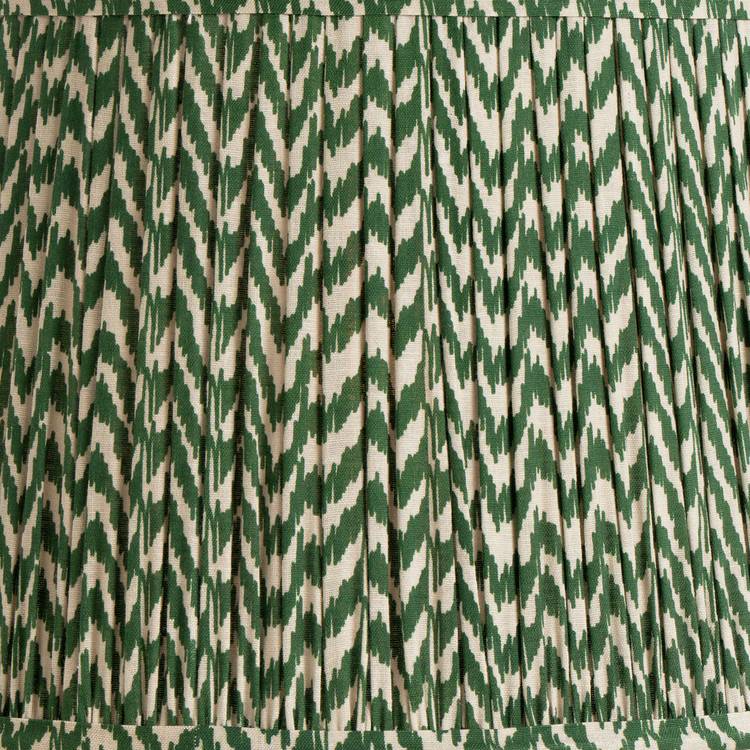 Pacific green mushroom pleat lampshade 30cm - British product