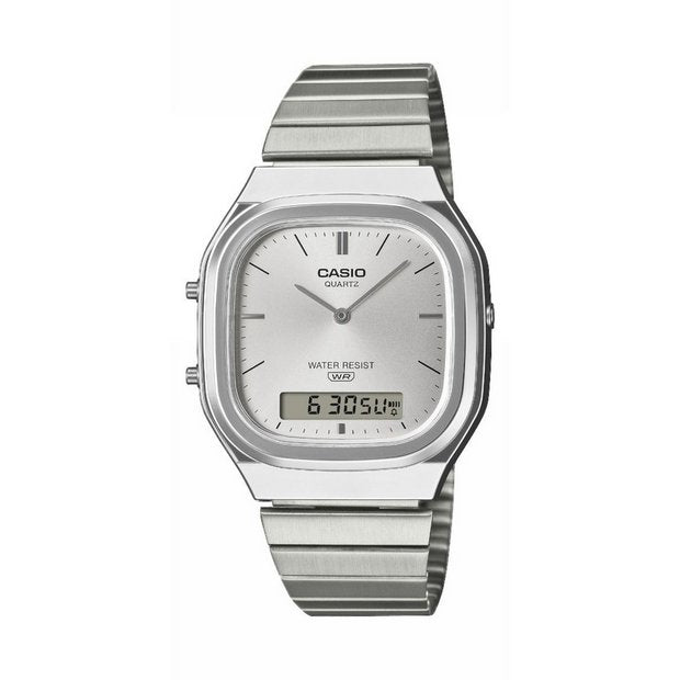 Casio analogue digital white dial watch - British product