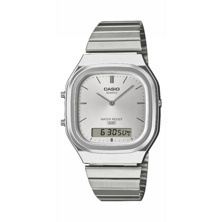 Casio analogue digital white dial watch - British product