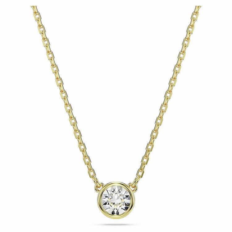 Swarovski gold-tone plated pendant necklace 38cm, imported from the UK
