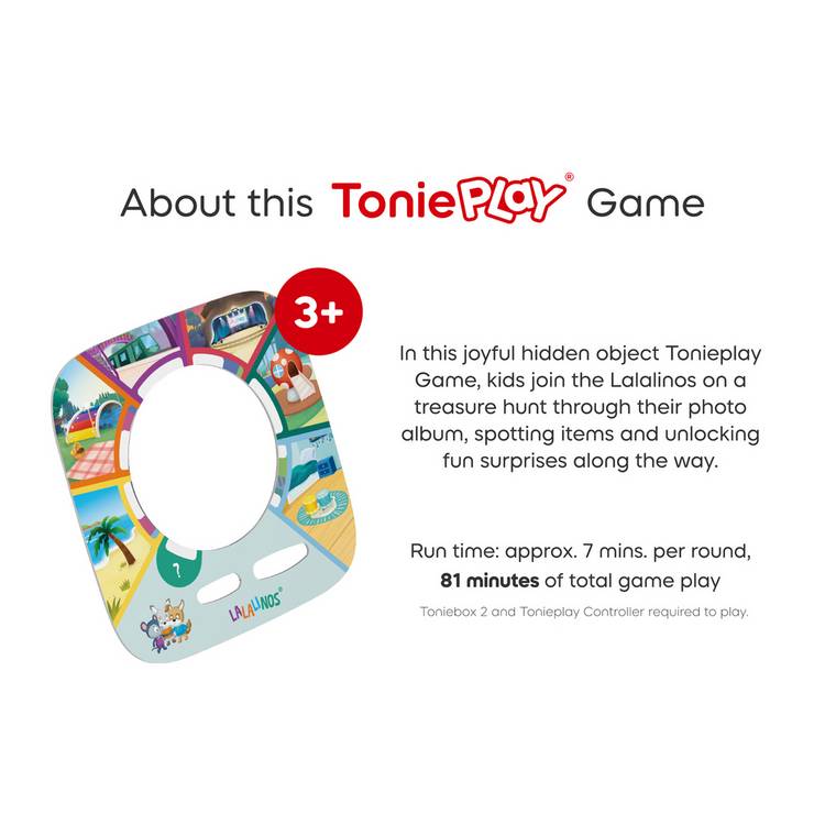 Tonies Lalalinos Find the Photo Game interactive audio game, imported from the UK