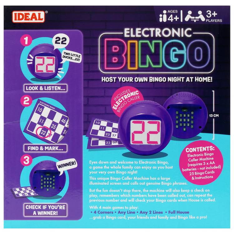 Ideal bingo electronic game, imported from the UK