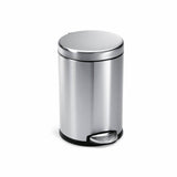 Argos Simplehuman 4.5L Round Bathroom Pedal Bin - Silver- Buy online at McGrocer