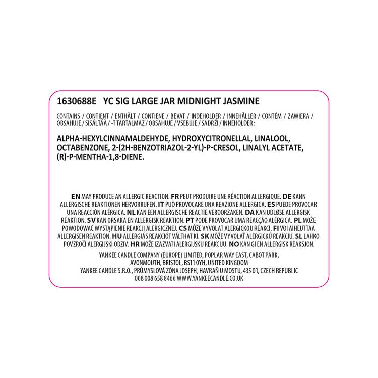 Yankee Midnight Jasmine large scented candle (British brand)