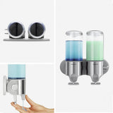 Simplehuman double wall mounted pump in stainless steel, UK version