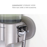 Simplehuman double wall mounted pump in stainless steel, UK version