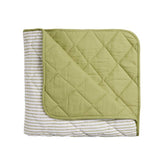 Habitat striped yarn dye bedspread olive 220x200cm (British brand)