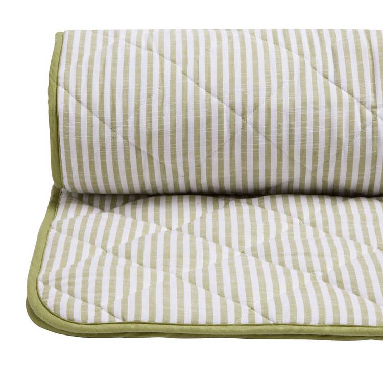 Habitat striped yarn dye bedspread olive 220x200cm (British brand)