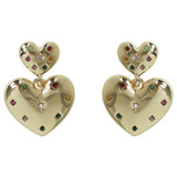 Liars & Lovers double heart drop earrings, imported from the UK