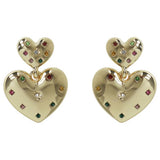 Liars & Lovers double heart drop earrings, imported from the UK