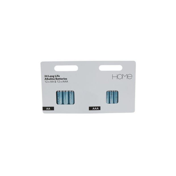 Argos Home AA and AAA alkaline batteries pack of 24 - British product