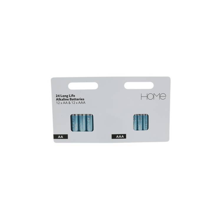 Argos Home AA and AAA alkaline batteries pack of 24 - British product