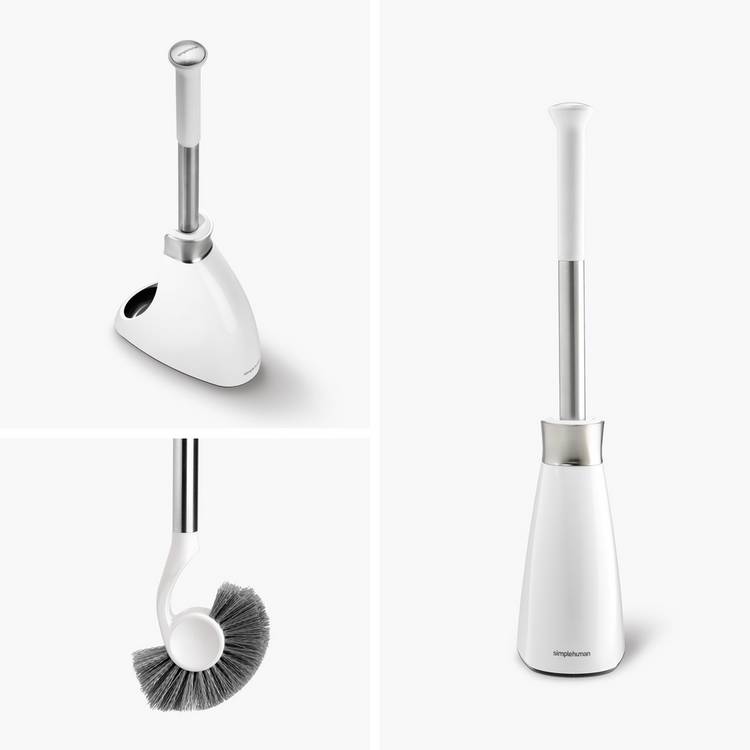 Simplehuman crescent-shaped toilet brush white (British brand)