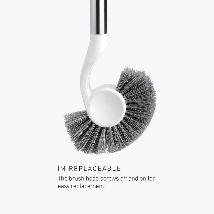 Simplehuman crescent-shaped toilet brush white (British brand)