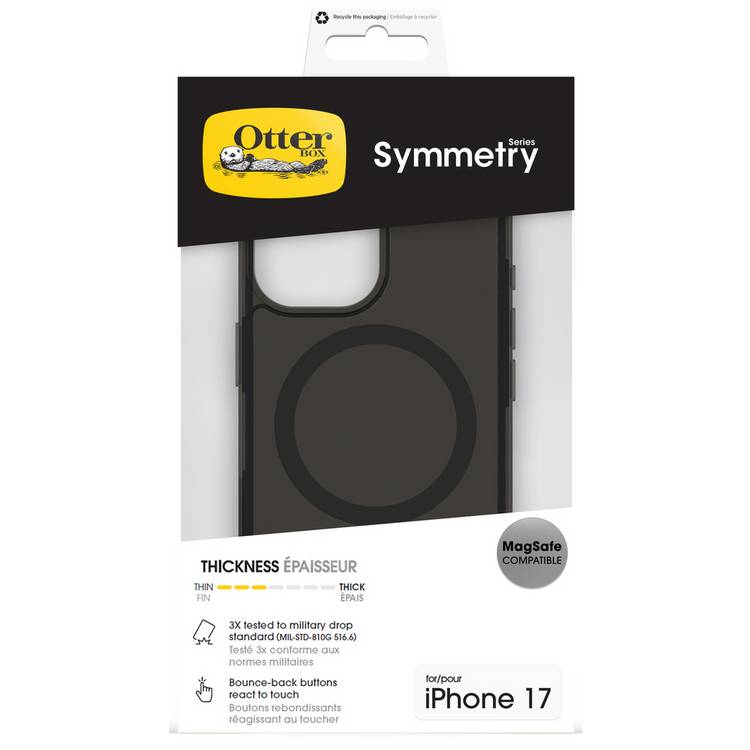 OtterBox Symmetry phone case with MagSafe black, imported from the UK