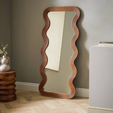 Argos Habitat Wavy Wooden Full Length Wall Mirror - 150x68cm- Buy online at McGrocer
