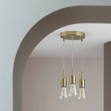 Argos Habitat Lockie Metal 3 Light Cluster Pendant Light - Brass- Buy online at McGrocer