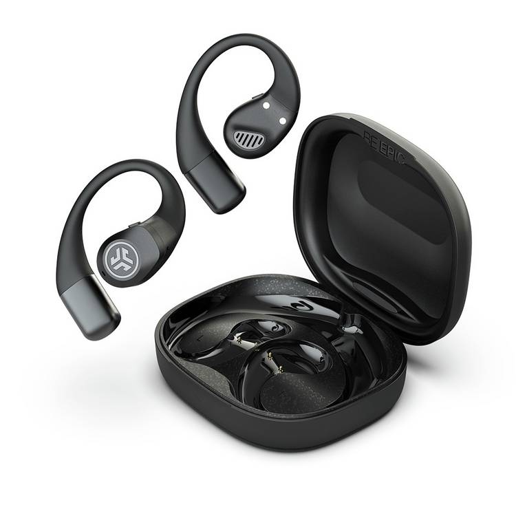 JLab Epic Open Sport wireless earbuds black, imported from the UK