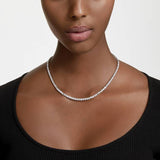 Swarovski tennis necklace rhodium plated 50cm, imported from the UK