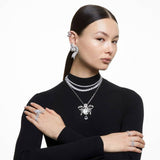 Swarovski tennis necklace rhodium plated 50cm, imported from the UK