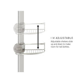 Simplehuman tension shower caddy stainless steel, imported from the UK