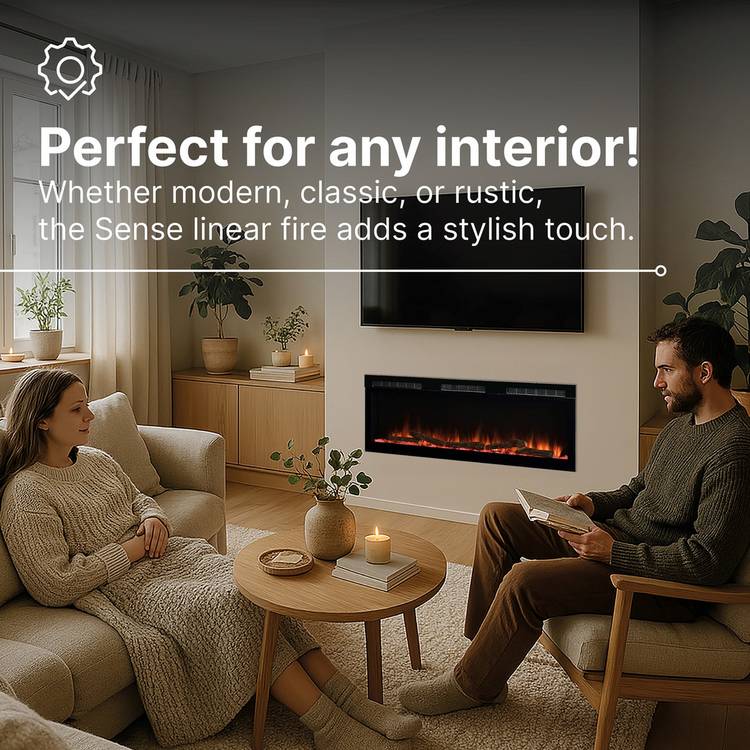 Dimplex Sense 60in 2kW electric media wall fire - British product