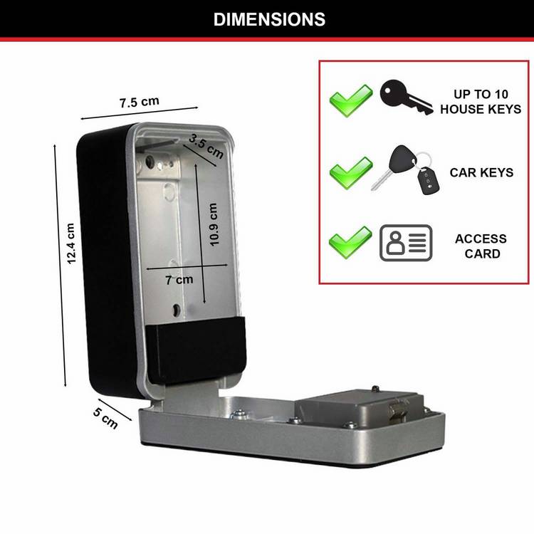 Master Lock 5410EURD wall mounted key safe - British product
