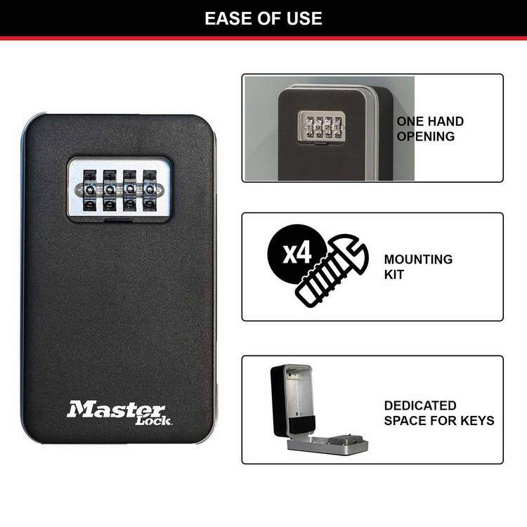 Master Lock 5410EURD wall mounted key safe - British product