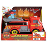 Disney Cars firetruck toy with Red and Guido figures (British brand)