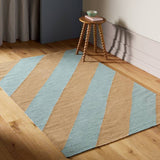 Argos Habitat Archive Diagonal Stripe Blue Flatweave Rug 120x170cm- Buy online at McGrocer