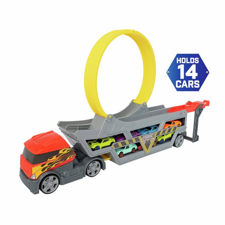 Teamsterz Metro City Launch & Loop car transporter truck, imported from the UK