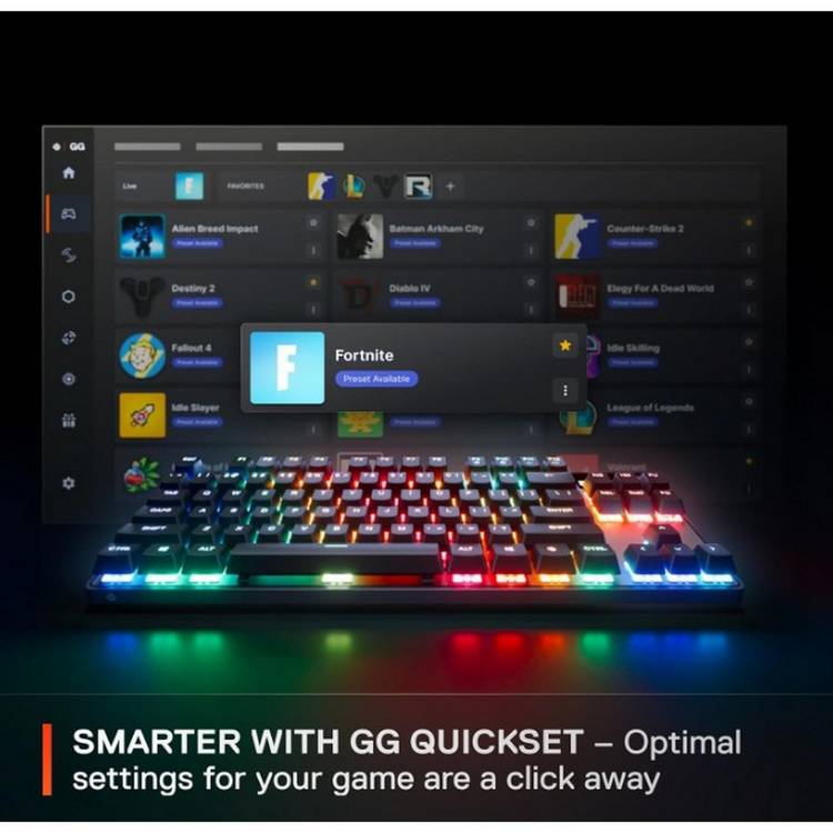 SteelSeries Apex Pro TKL Gen 3 gaming keyboard, imported from the UK