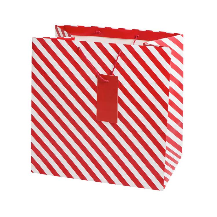 Argos Home red and white stripe large gift bags - British product