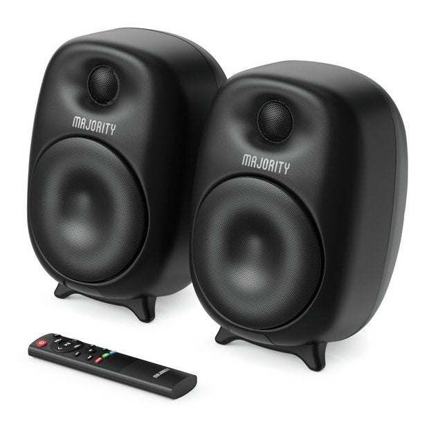 Majority D80 bookshelf Bluetooth speakers black (British brand)