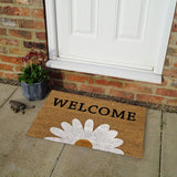 Primeur welcome daisy natural doormat 60x40cm, UK version