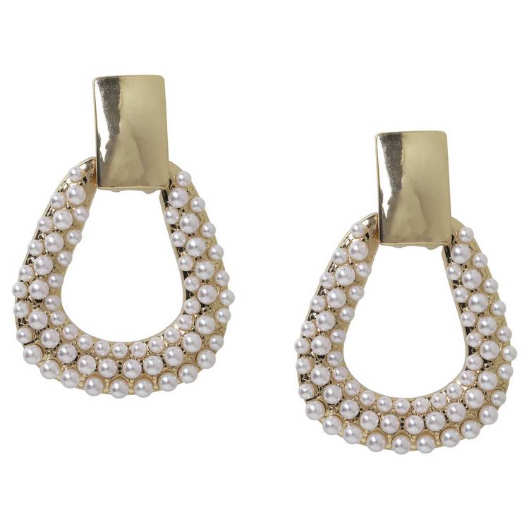 Liars & Lovers faux pearl drop earrings, imported from the UK