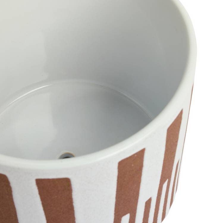 Habitat terracotta glaze ceramic orange planter, UK version