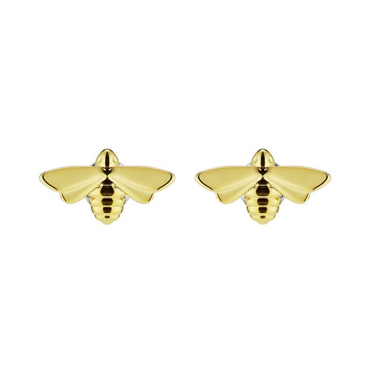 Olivia Burton honey bee stud earrings yellow gold 12mm, imported from the UK