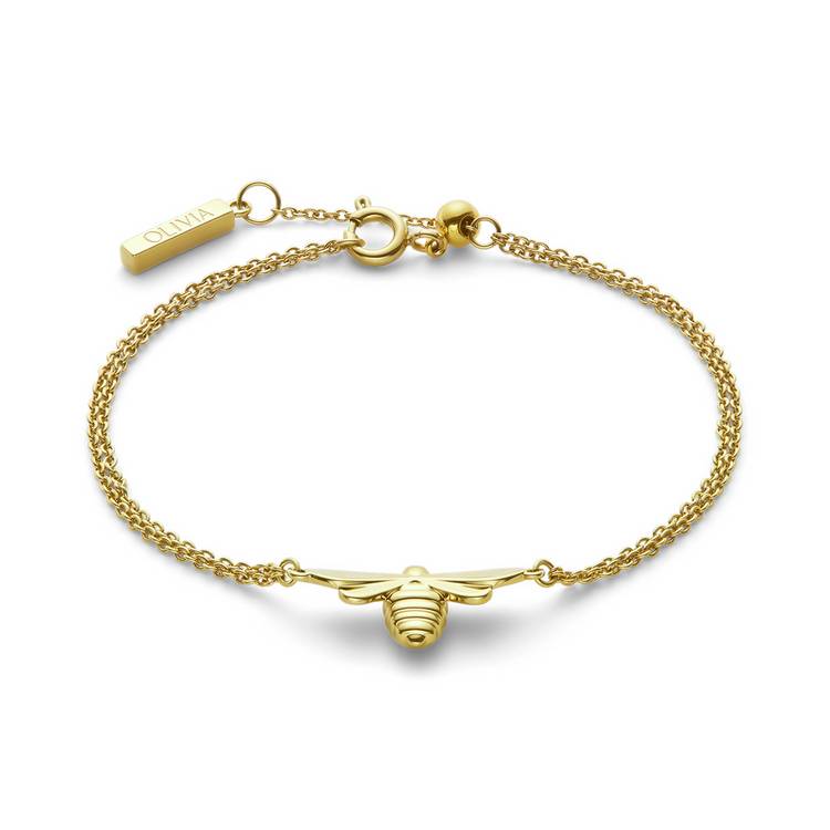 Olivia Burton gold-plated bee bracelet, UK version