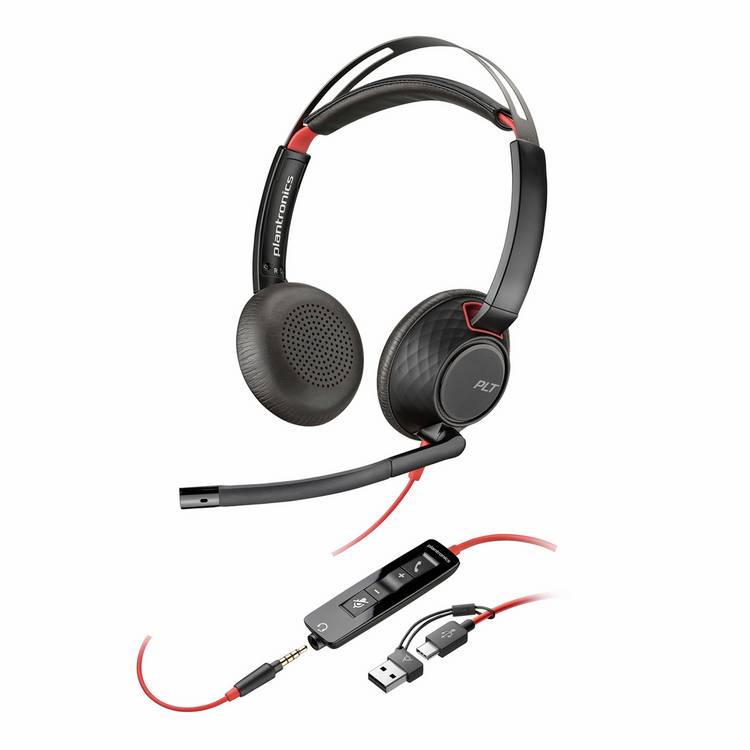 HP Poly Blackwire 5220 USB-C headset, imported from the UK