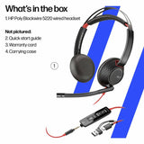 HP Poly Blackwire 5220 USB-C headset, imported from the UK