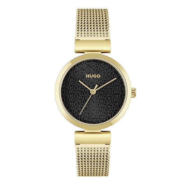 Hugo ladies gold plated watch with adjustable strap, UK version