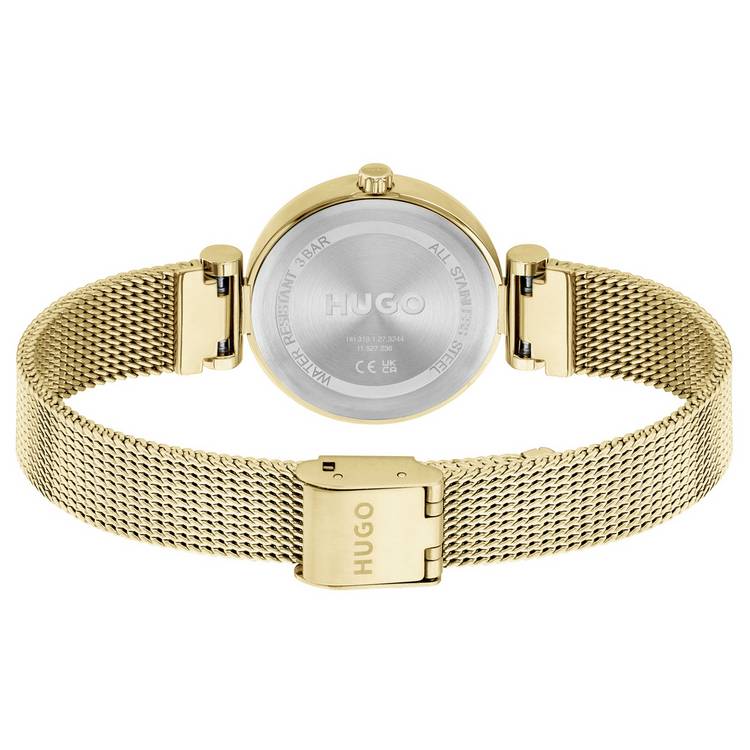 Hugo ladies gold plated watch with adjustable strap, UK version