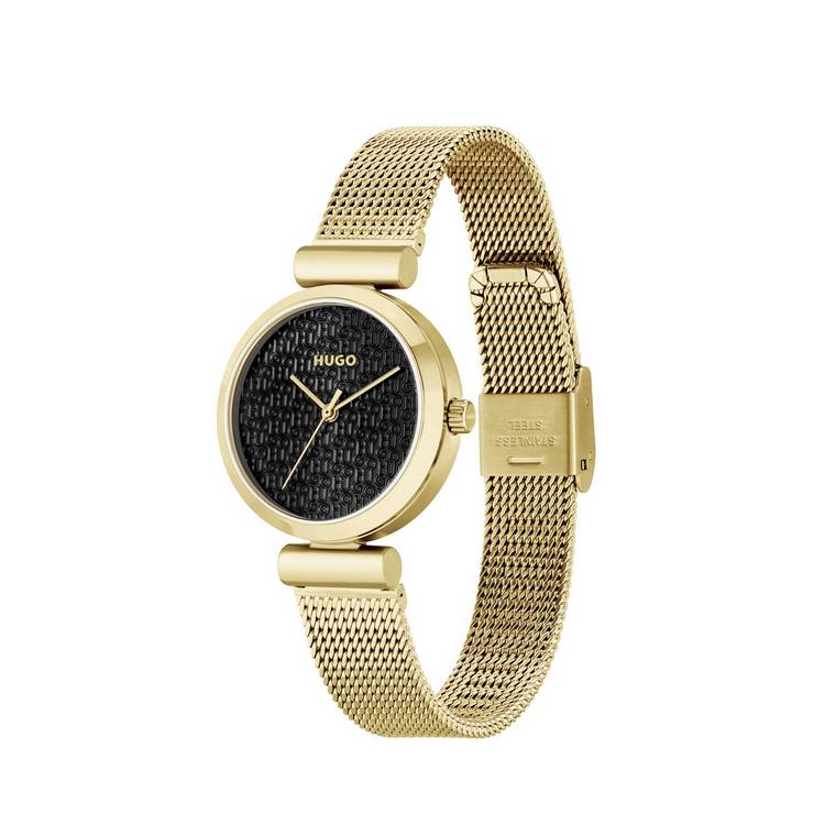 Hugo ladies gold plated watch with adjustable strap, UK version